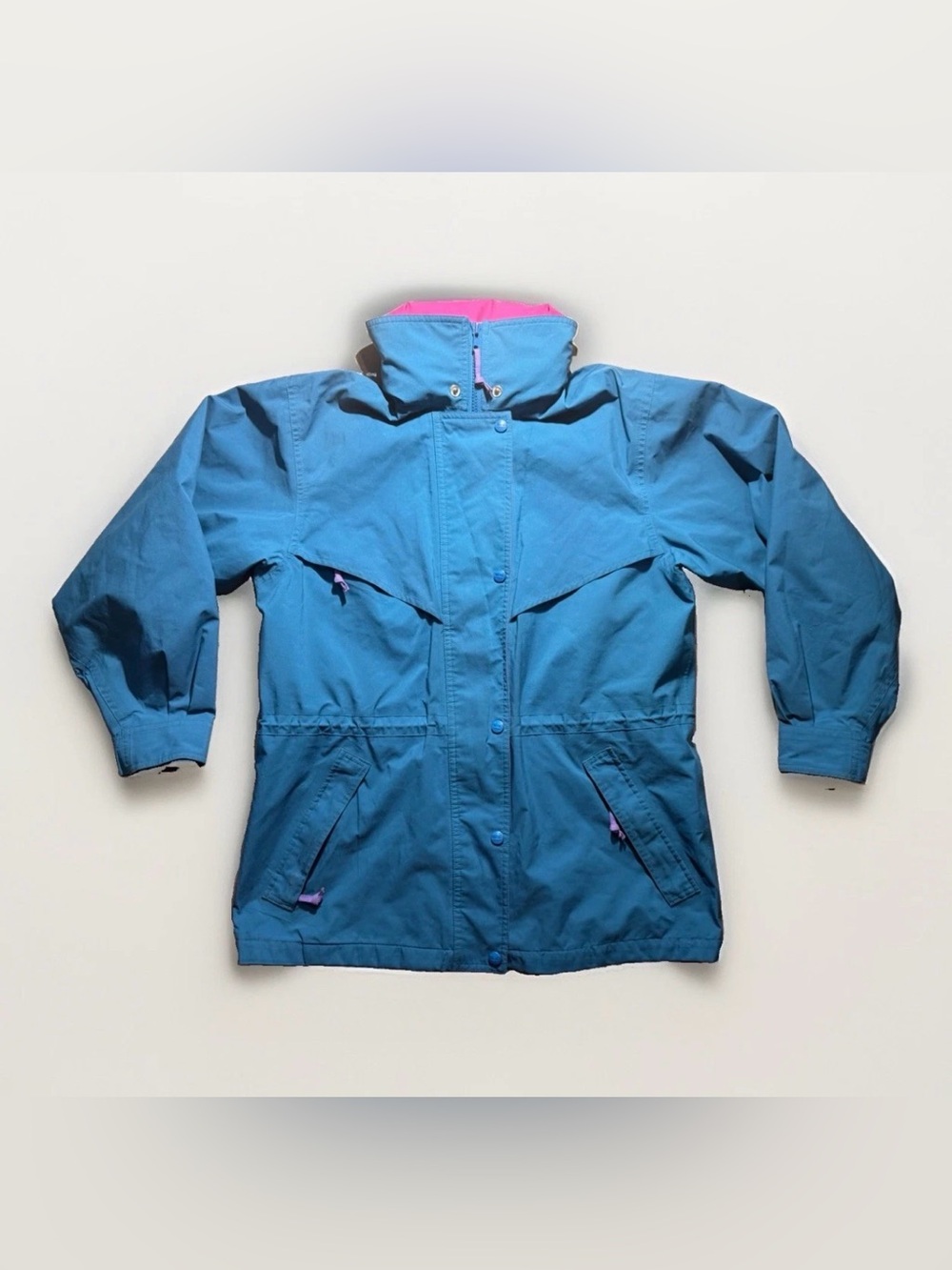 Vintage LL Bean Gore Tex Jacket Womens Medium Long Teal Purple Mountain Parka 90